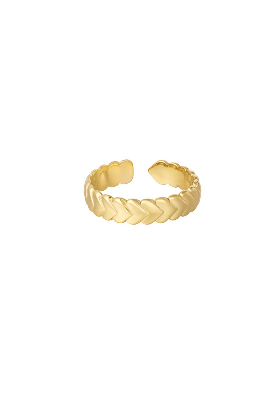 Ring hartjes - Goud kleur