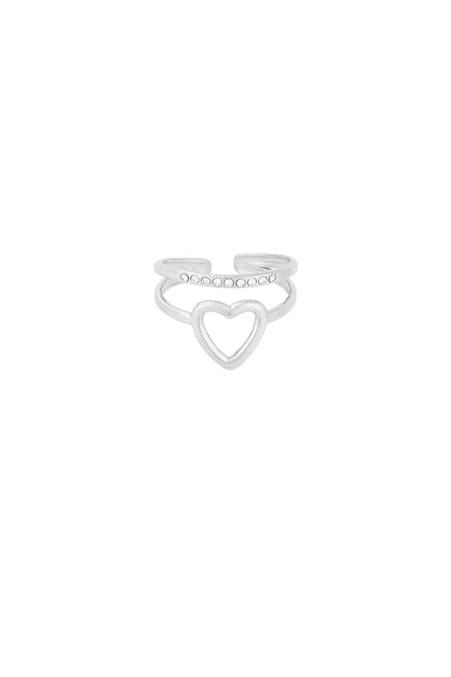 Heart and sparkle ring