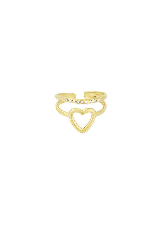 Heart and sparkle ring